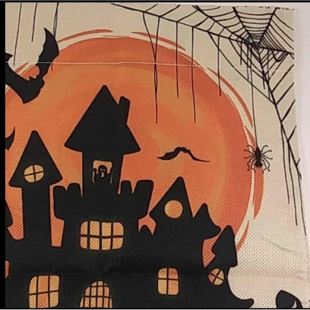 Halloween Garden Flag Castle Bat Party Decoration 12